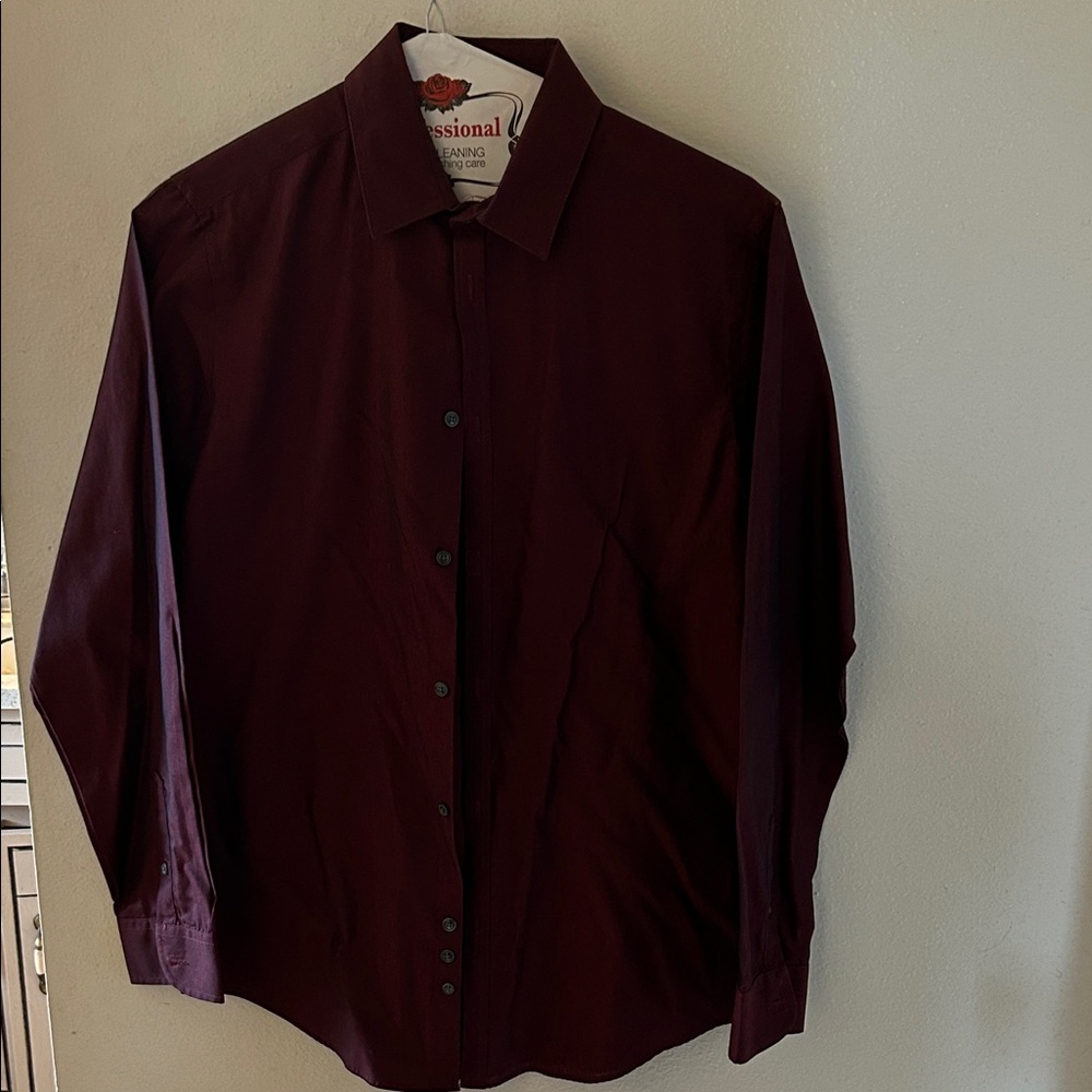 Van Heusen Deep Burgundy Button Down Shirt